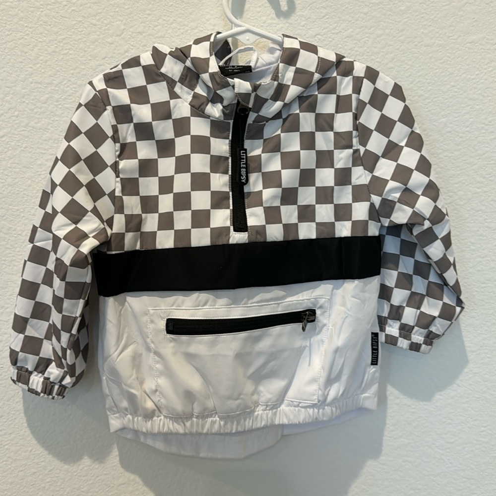 Little Bipsy checkered zip jacket